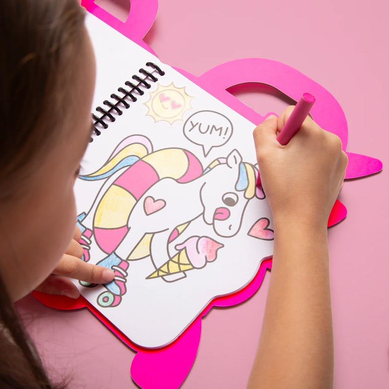 Super kleur - en stickerboek - Unicorn Lily