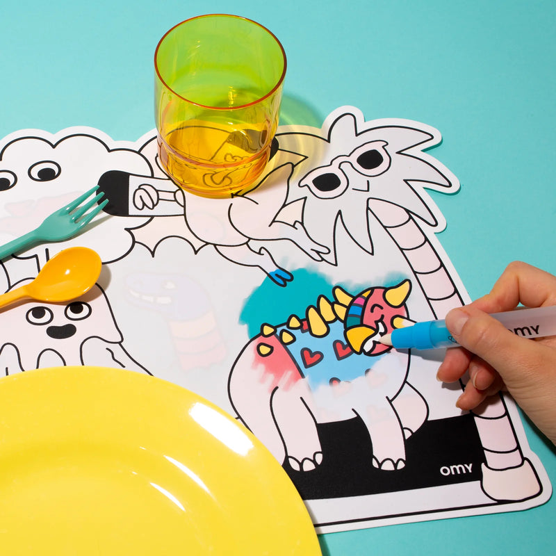 Magische water placemat - dino