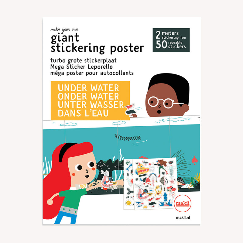 Turbo grote stickerplaat - onderwater