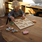 Houten inlegpuzzel - boerderij