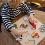 Houten inlegpuzzel - boerderij