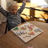 Houten inlegpuzzel - boerderij