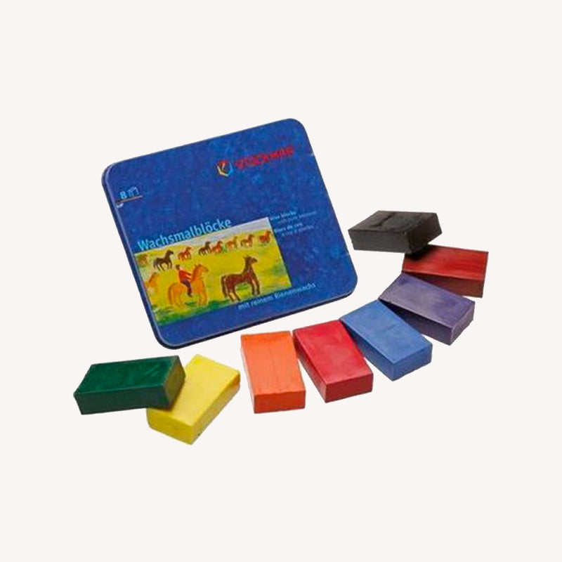 Crayon blocks - 8 colors - with black