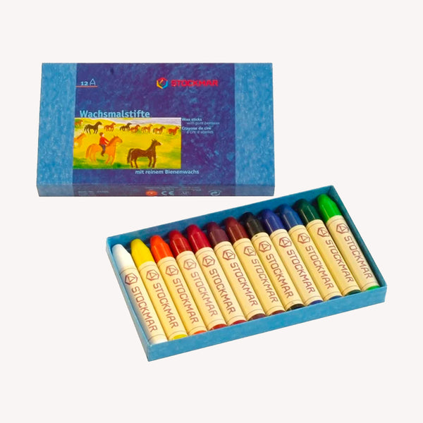 Wax crayons - 8 colors - with black