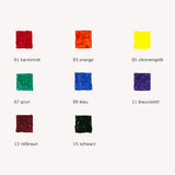 Crayon blocks - 8 colors - with black