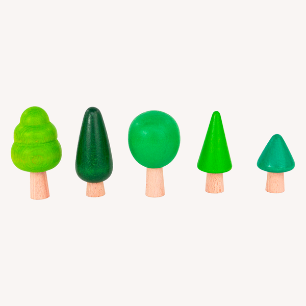 Houten bos set - groen