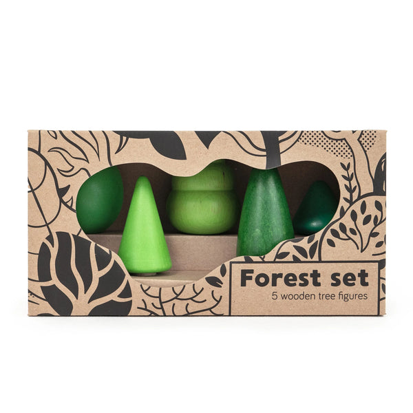 Houten bos set - groen