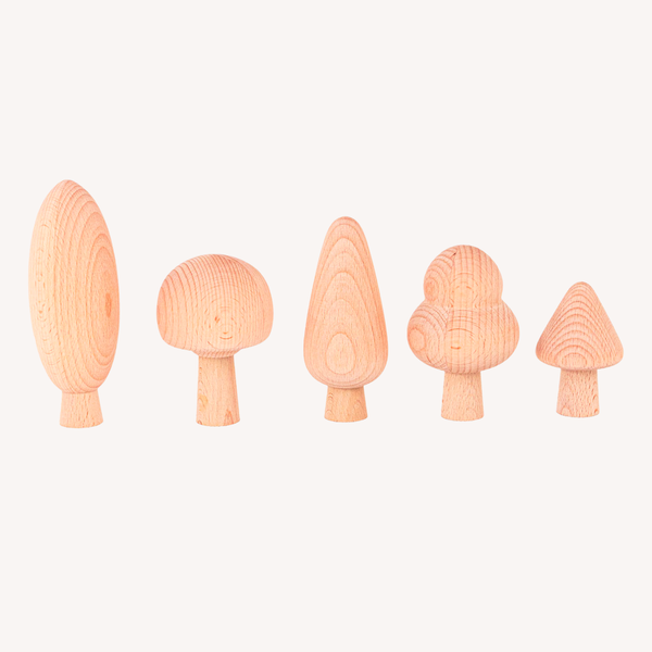 Houten bos set - naturel