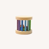 Houten rollend wiel regenboog - mini