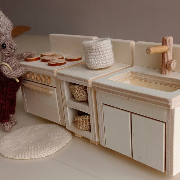 Dollhouse - furniture - kitchen 3 pieces