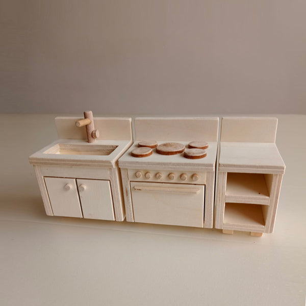 Dollhouse - furniture - kitchen 3 pieces