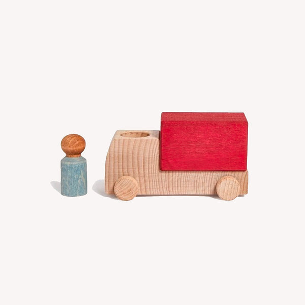 Wooden truck - red