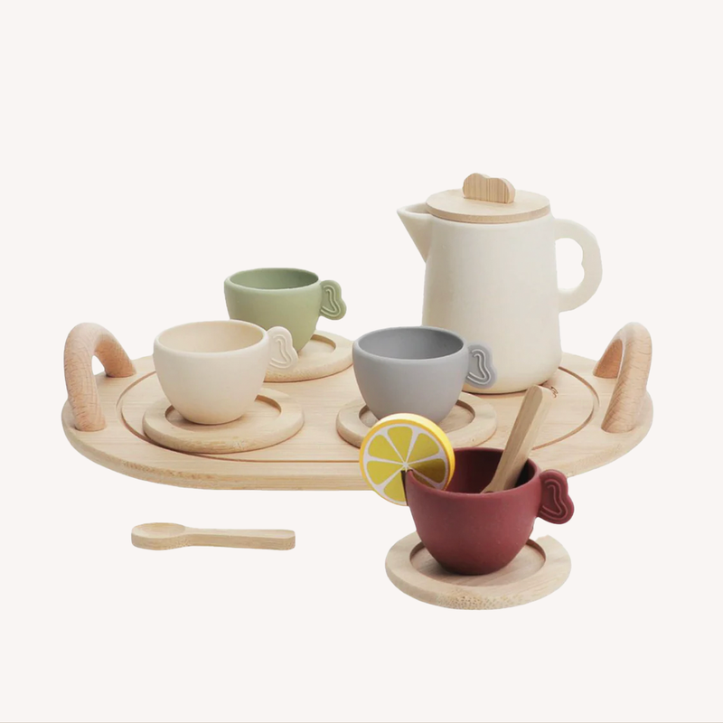 Houten speelset - Theeset