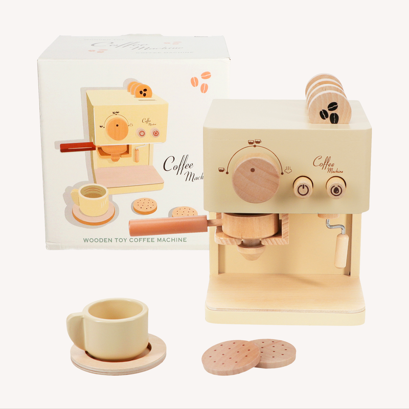 Houten speelset - koffiemachine