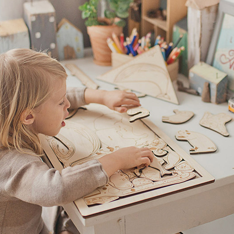 Wooden puzzle - easy as ABC