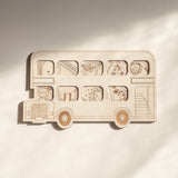 Wooden puzzle - big red bus