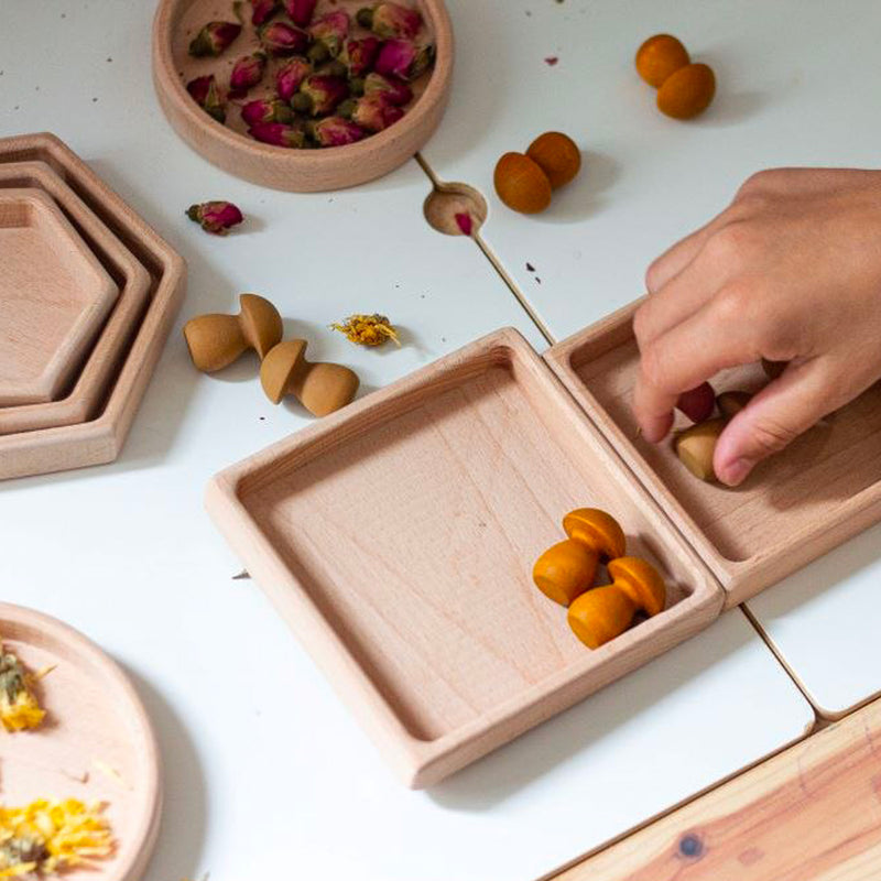 Wooden sorting bins - square