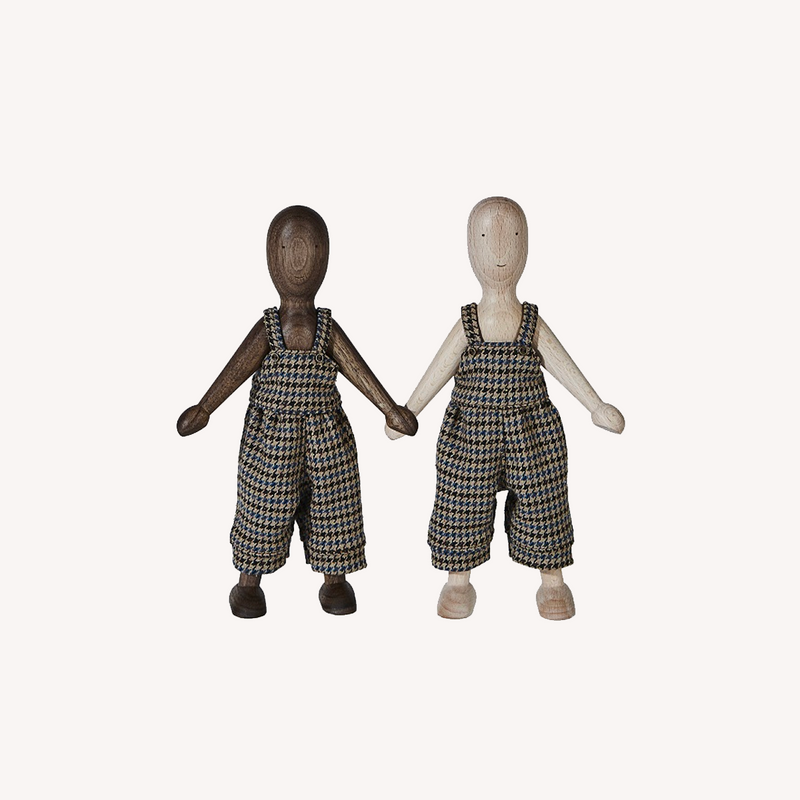 Wooden doll - walnut