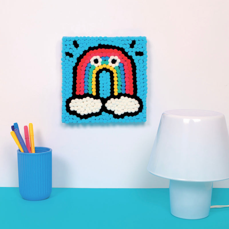 Pompom knutselset - Regenboog