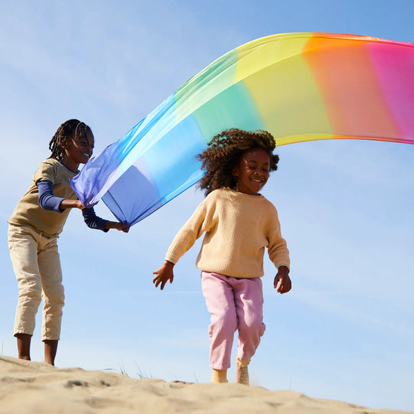 Speelzijde groot 'Enchanted' - regenboog