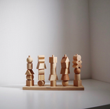 Wooden stacking game - natural