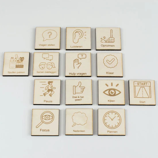 Icons Wooden weekly planner