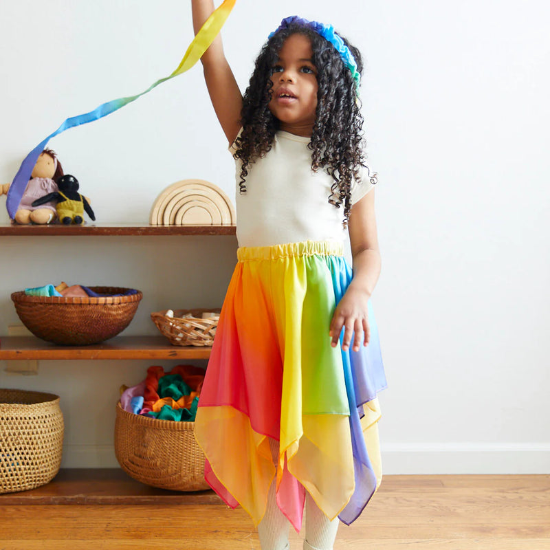 Silk Fairytale Skirt - rainbow