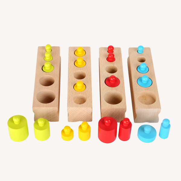 Wooden puzzle size sorting