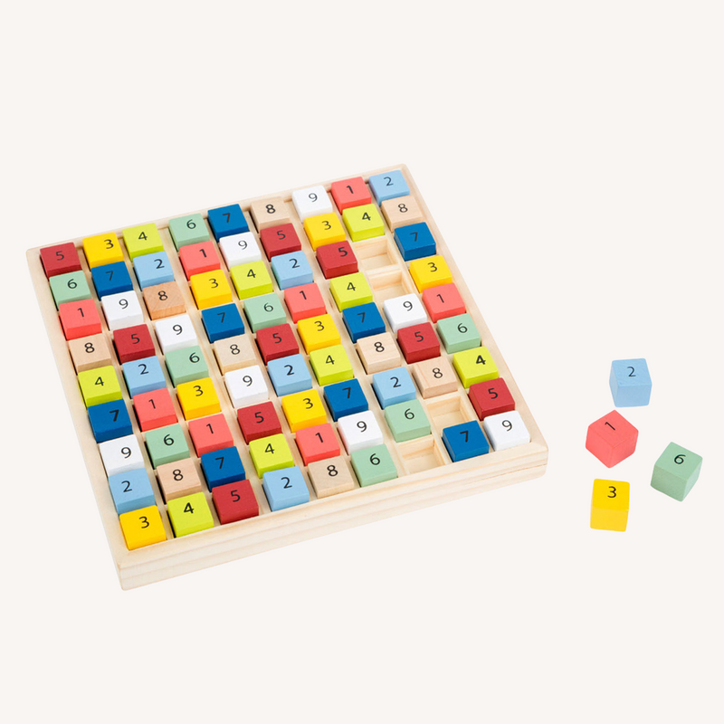 Wooden sudoku game