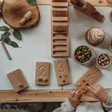 Wooden numbers - counting blocks