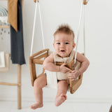 Toddler swing - oak - leather