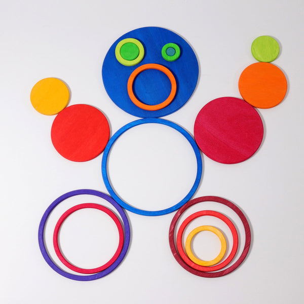 Wooden rings - pastel