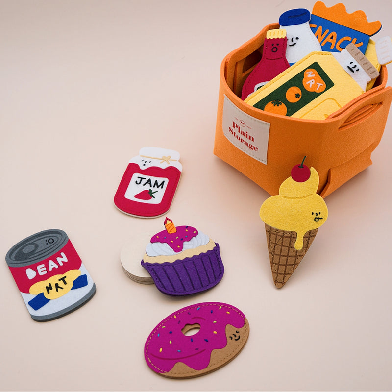 Magnet set - felt - snacks