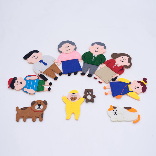 Magnet set - felt - family