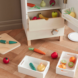 Houten speelset kist met fruit