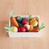Houten speelset kist met groenten