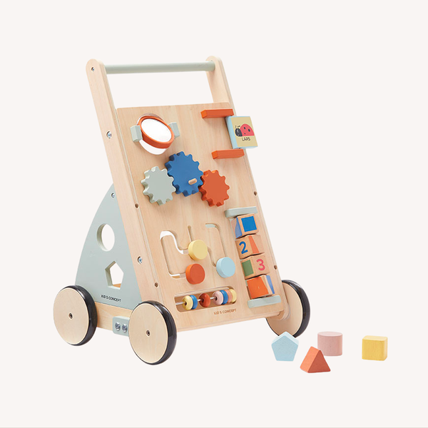 Pre-order| Loopwagentje met activiteitenbord - Edvin