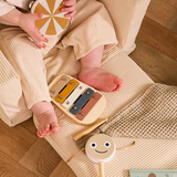 Houten muziekset - bruin