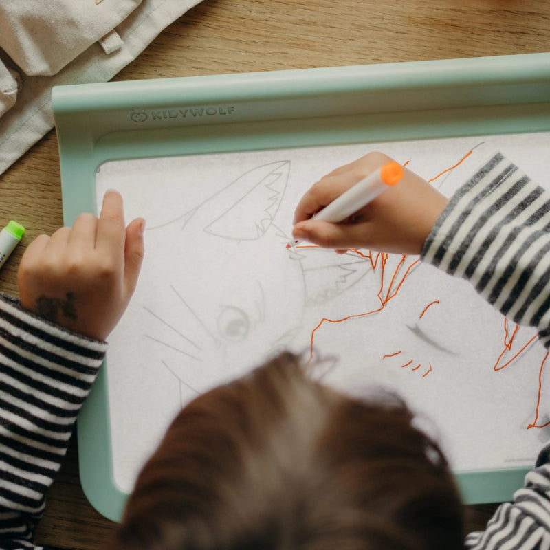 Kidydraw pro - lichtgevend tweezijdig tekenbord - groen