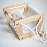 Toddler swing - oak - leather