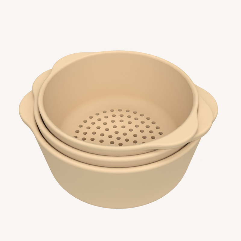 Nesting Bowl set - Bakjes en zeef - naturel
