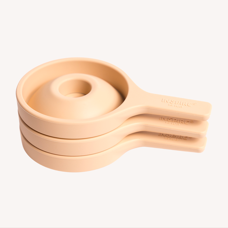 Inklapbare trechter set - Funnels - naturel - 3 stk