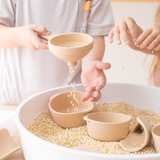 Inklapbare trechter set - Funnels - naturel - 3 stk