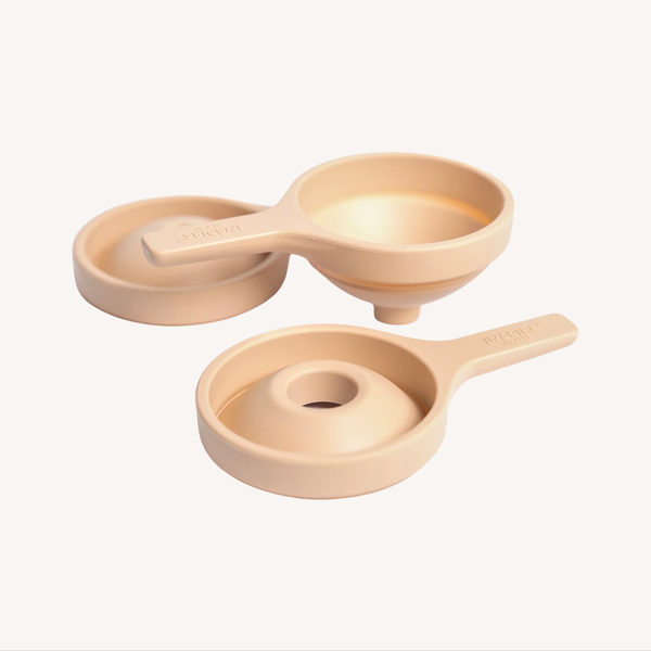 Inklapbare trechter set - Funnels - naturel - 3 stk
