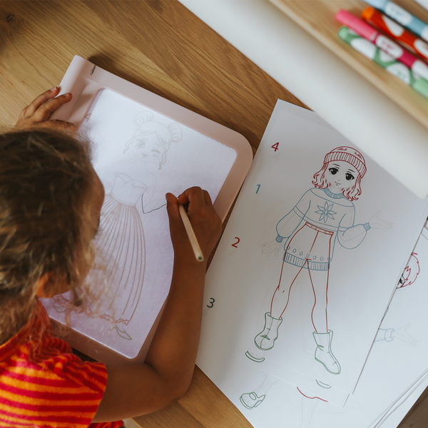 Kidydraw pro - lichtgevend tweezijdig tekenbord - roze