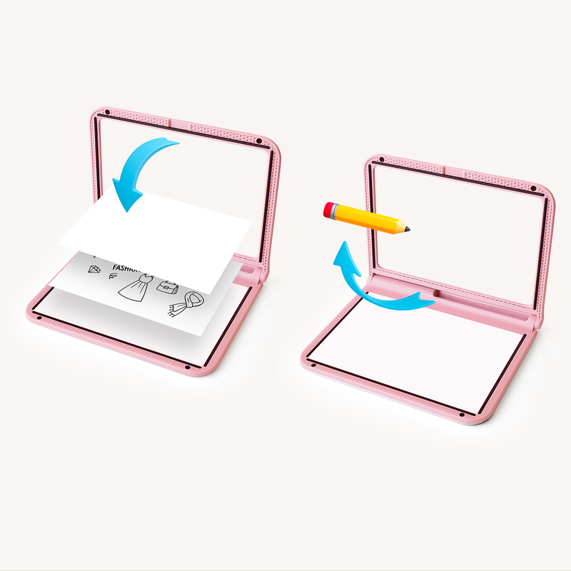 Kidydraw pro - lichtgevend tweezijdig tekenbord - roze