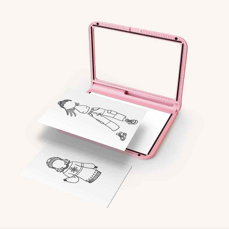 Kidydraw pro - lichtgevend tweezijdig tekenbord - roze