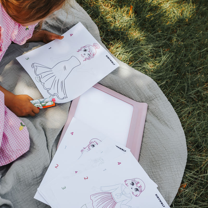 Kidydraw pro - lichtgevend tweezijdig tekenbord - roze