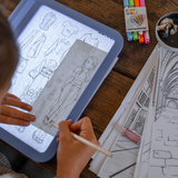 Kidydraw pro - lichtgevend tweezijdig tekenbord - blauw