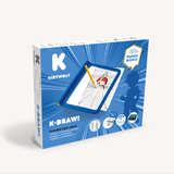 Kidydraw pro - lichtgevend tweezijdig tekenbord - blauw